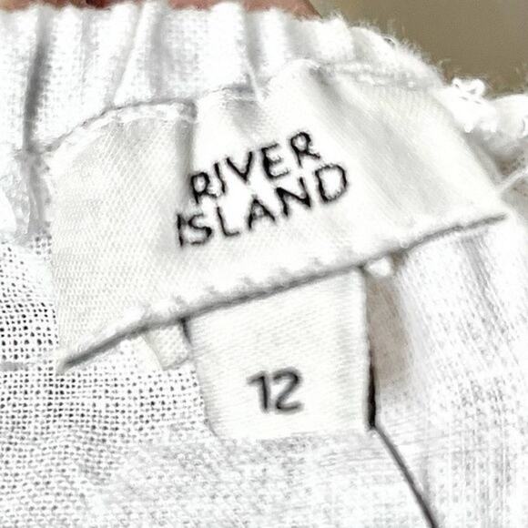 River Island Resort Wear White Tie Front Halter, Vacation, Beachy, Cruise US 10 - Picture 13 of 16